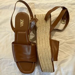 Zara platform wedge sandal
